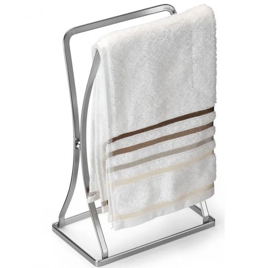 Porta Toalha Para Lavabo 32cm Altura Piatina Cromo Fosco